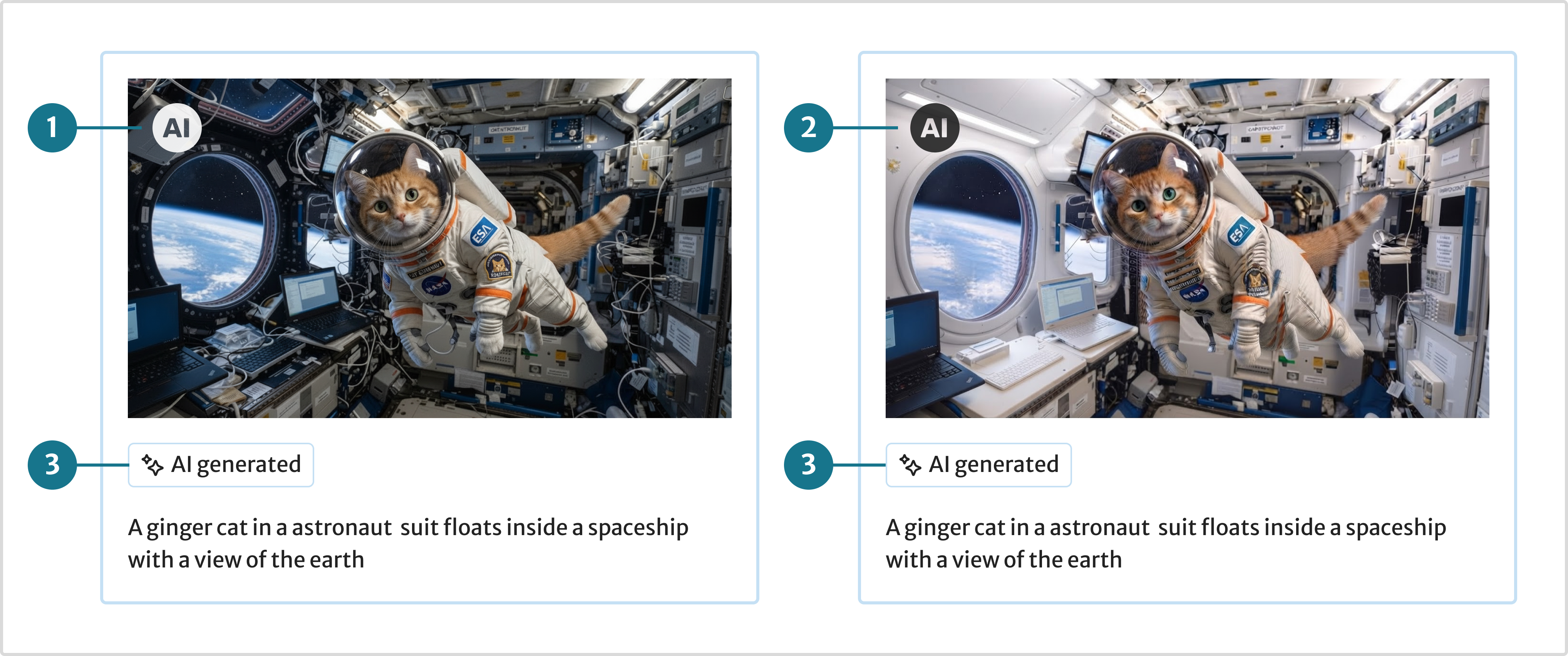 AI generated label placed below the images in the bottom-left corner.